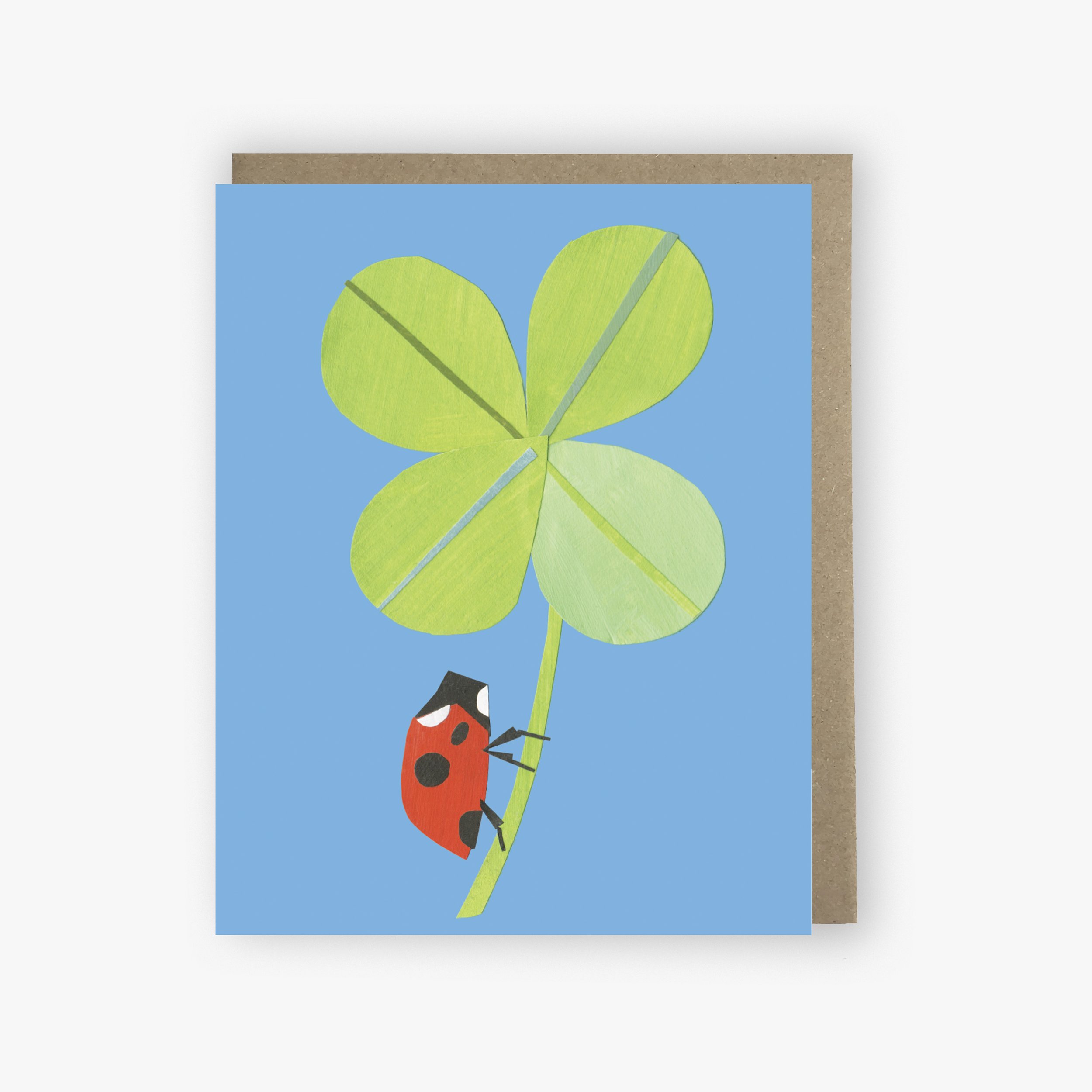 Clover Leaf and Ladybird Small Card