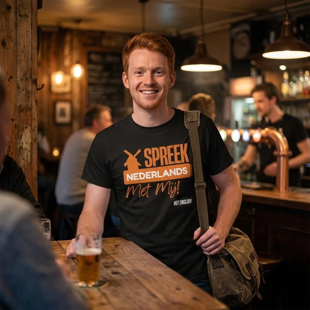 Dutch T-Shirt "Spreek Nederlands Met Mij, Not English!"