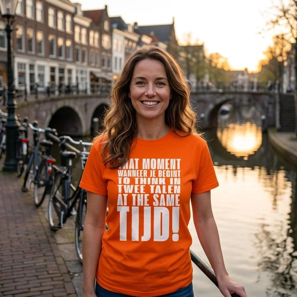 Dutch T-Shirt "Thinking in Dutch & English"