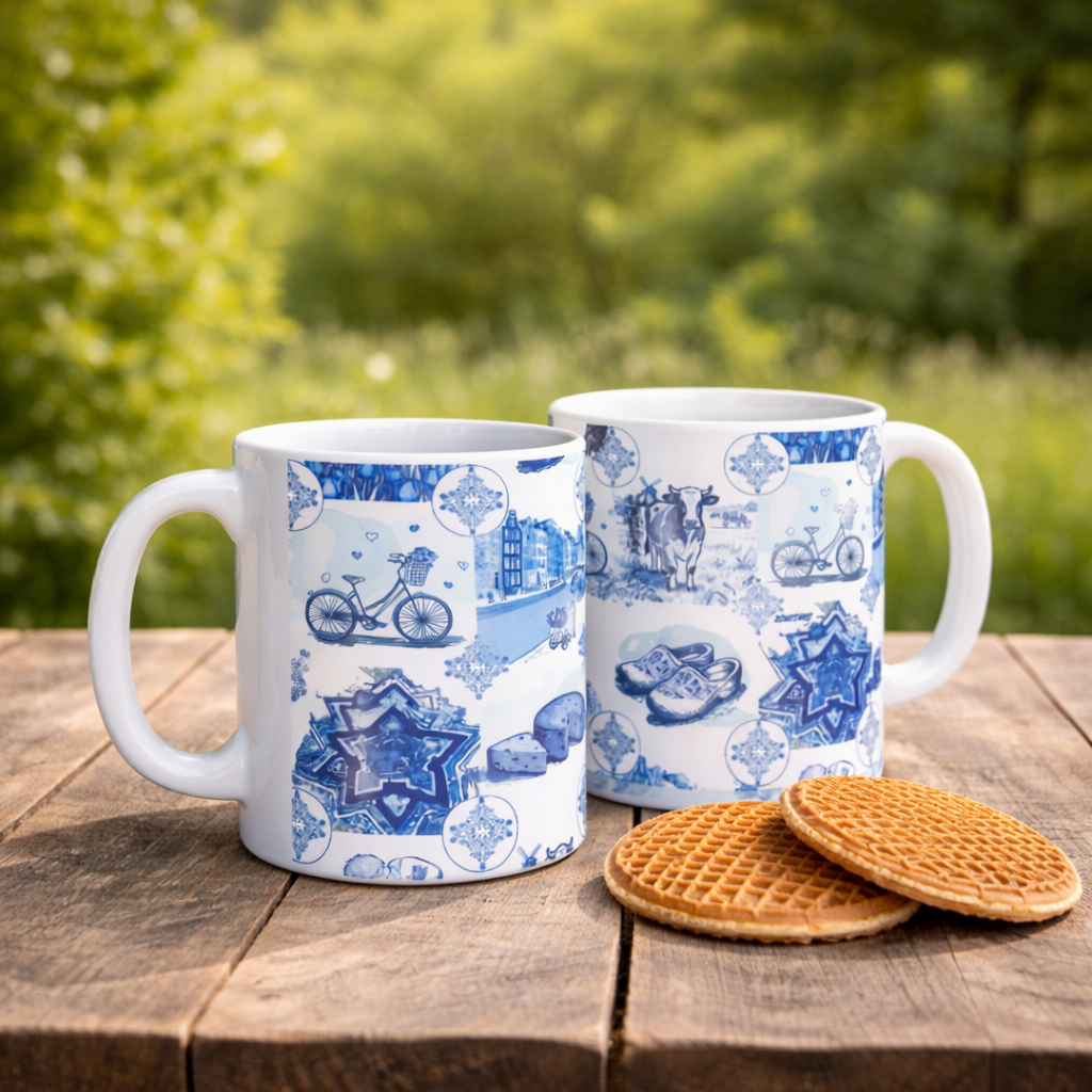 Dutch Mug "Delft Blue Dutch Icons"