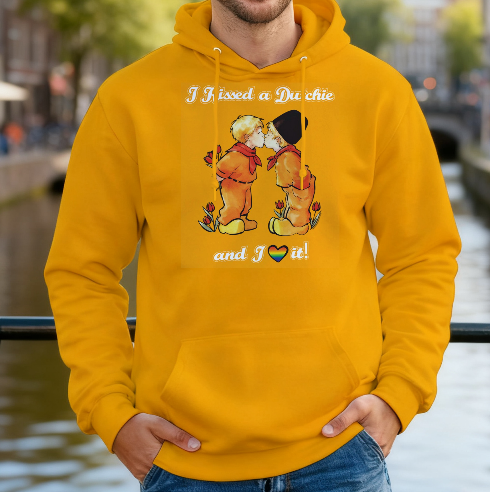 Dutchie "I Kissed a Dutchie and I Loved It" Hoodie (two boys kissing)