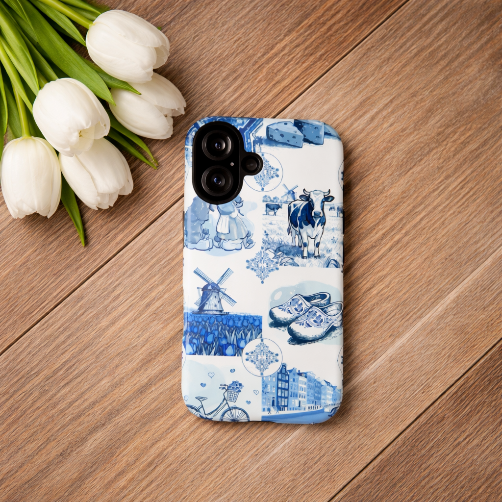 Dutch Phone Case "Delft Blue Dutch Icons"