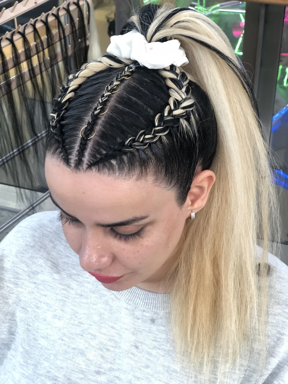 White Girl Cornrows Half Head