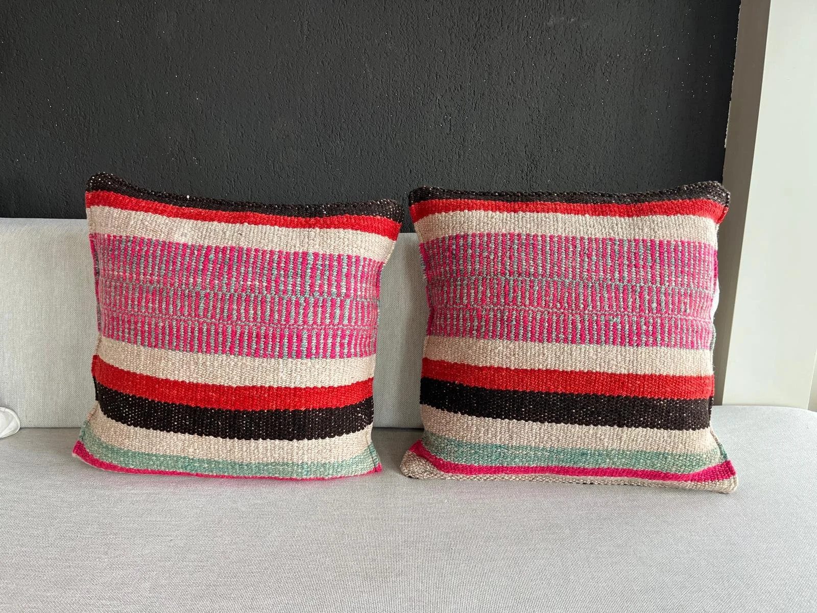 Kissen Duo Alpaka Wolle, Peru, 45 cm