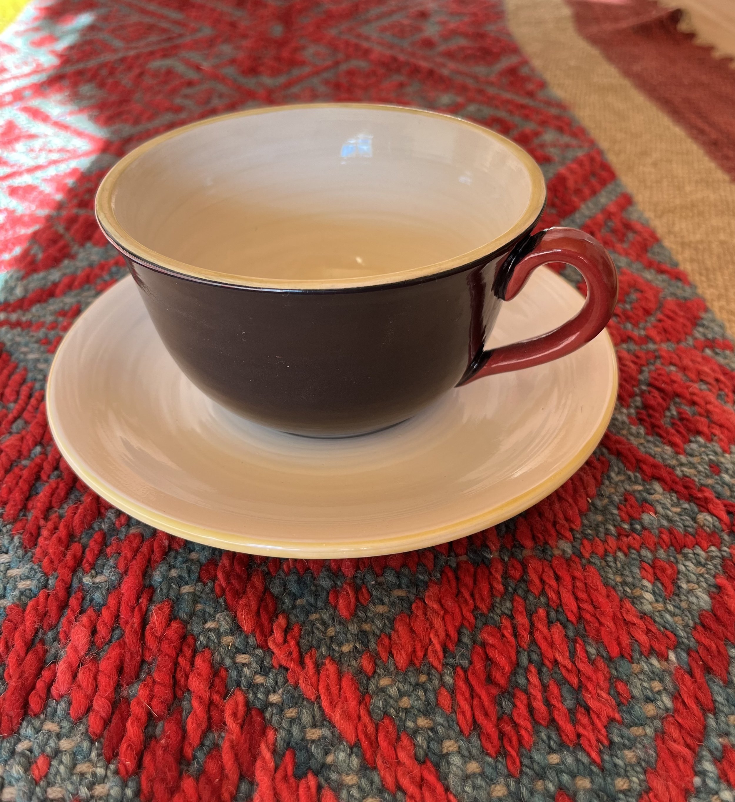  Aladin Tasse mit Unterteller 4.5 dl / Nr. 3 
 Ø 12 cm x h 6.8 cm / CHF 65