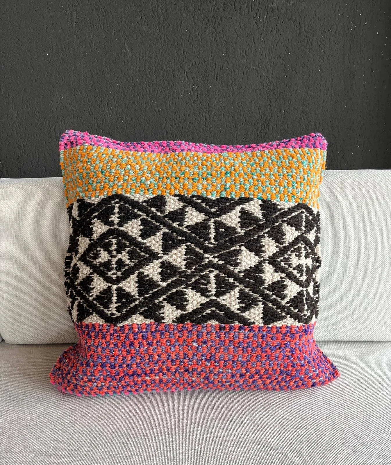 Kissen Alpaka Wolle, Peru, 45 cm