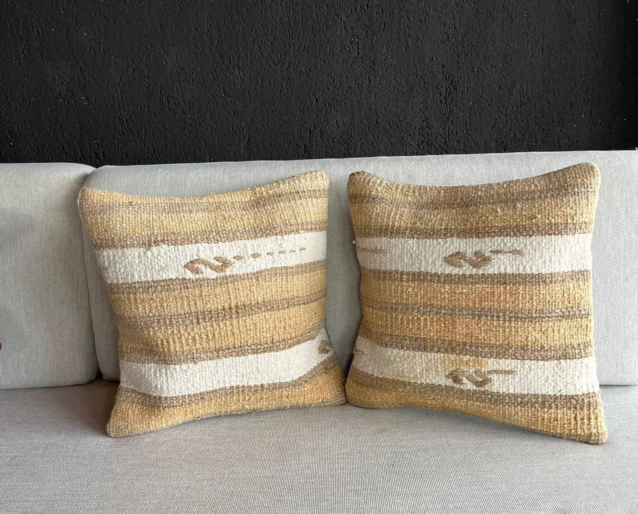 Kelim Kissen Duo, Marocco, 27 cm