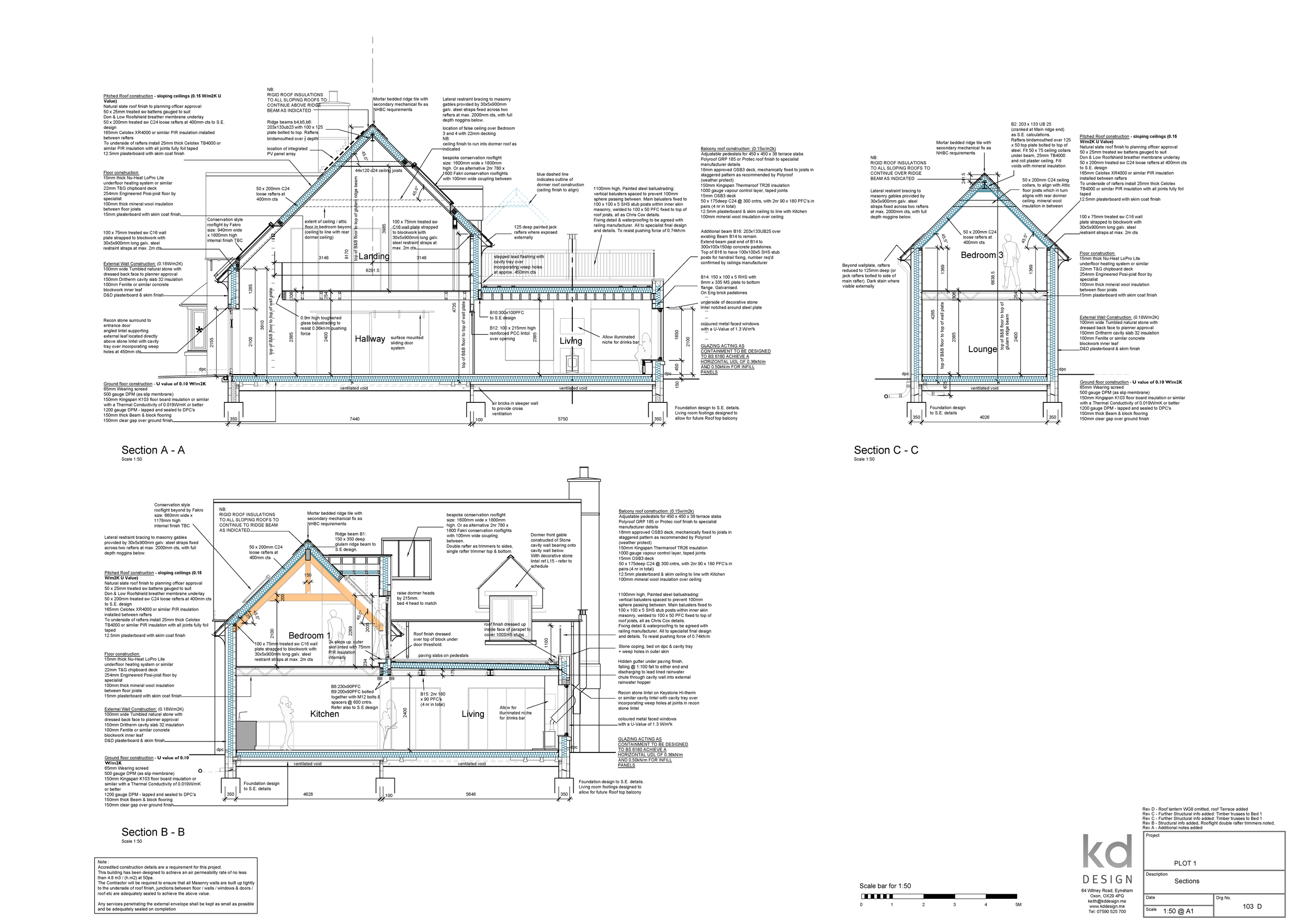 KD Design Stage 4 detailed building sections