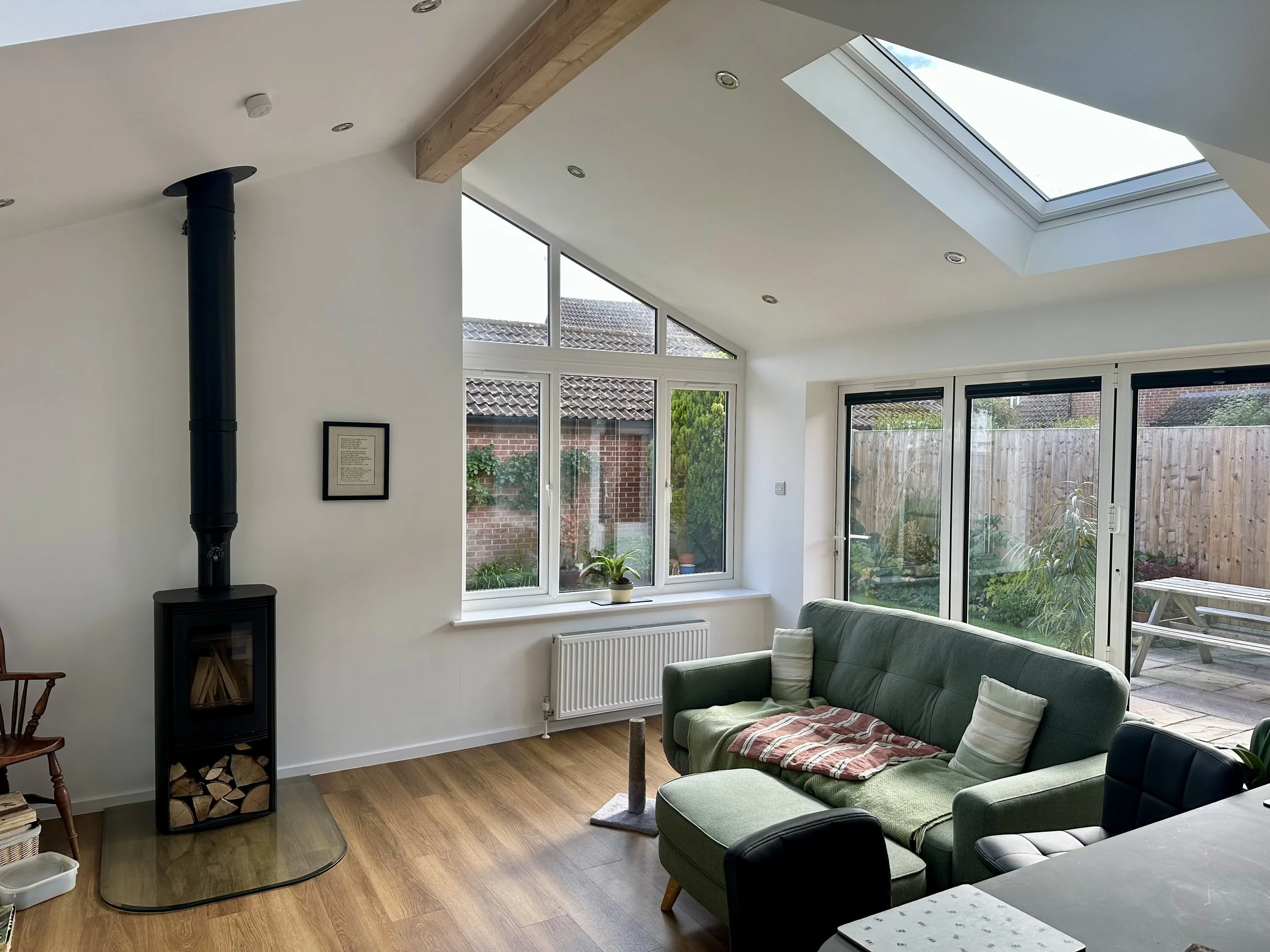 KD Design Oxford - Rear extension dual pitch roof Glulam ridge.jpg
