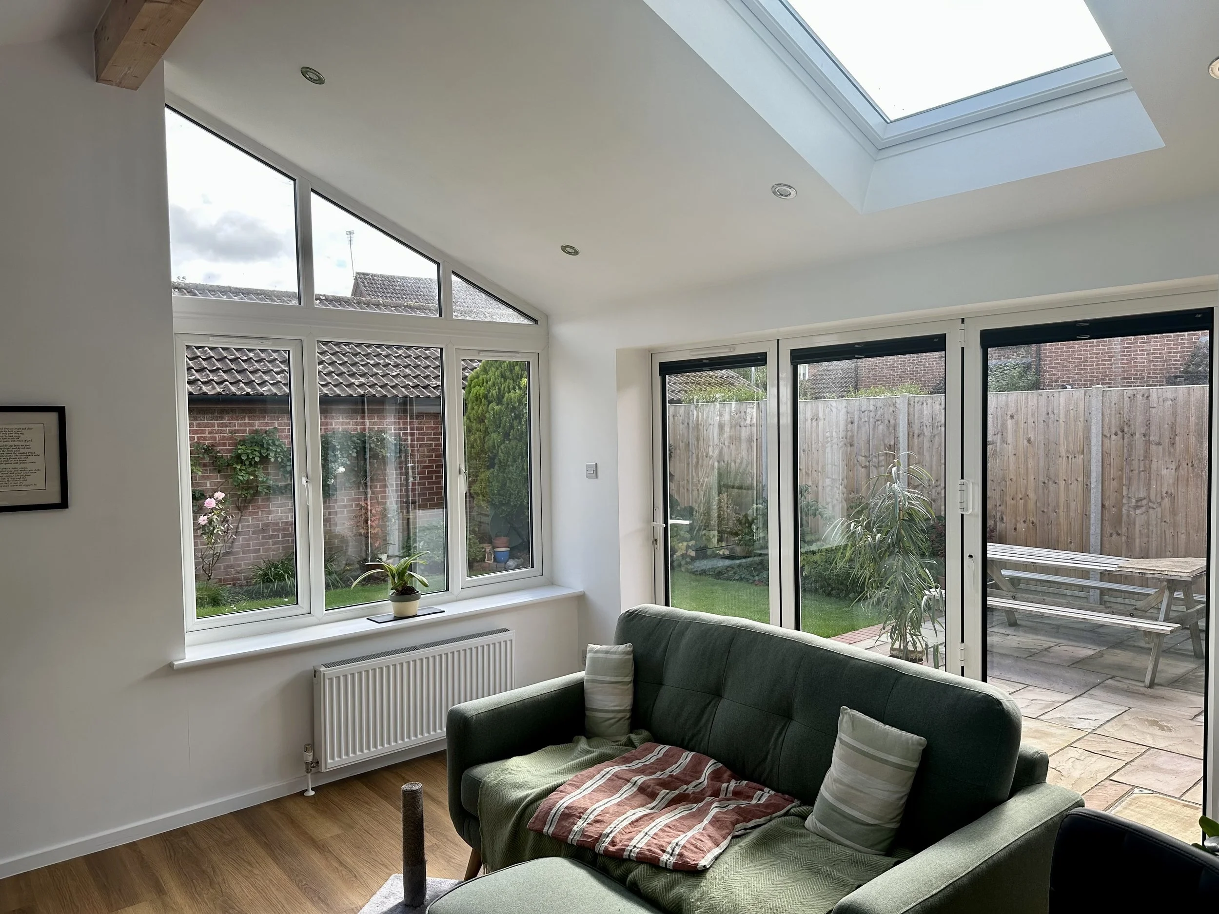 KD Design Oxford - Rear extension dual pitch roof gable glazing, bifold doors.jpg