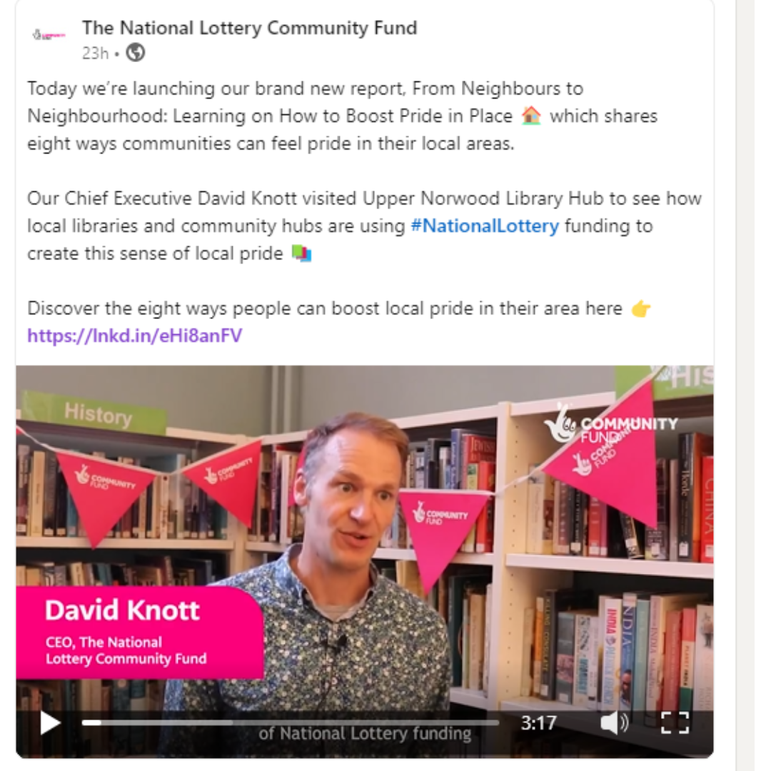 Check us out in a new National Lottery Community Fund report!