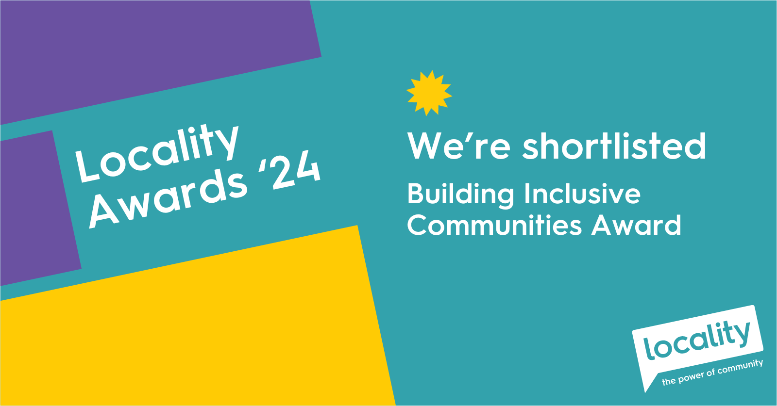 We've been shortlisted in the Locality Awards 2024!