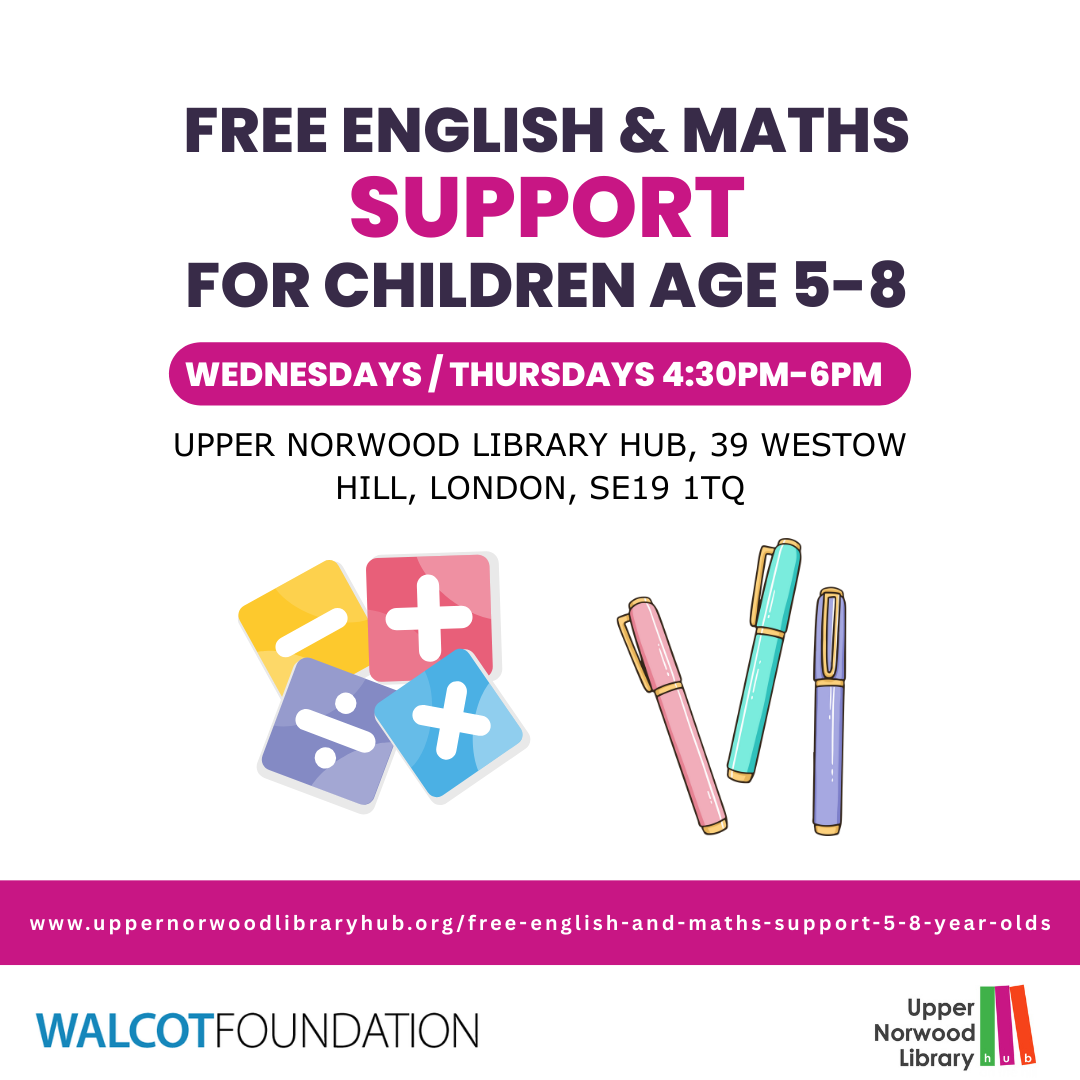 Free English &amp; Maths Support - Wednesdays &amp; Thursdays 4:30-6pm