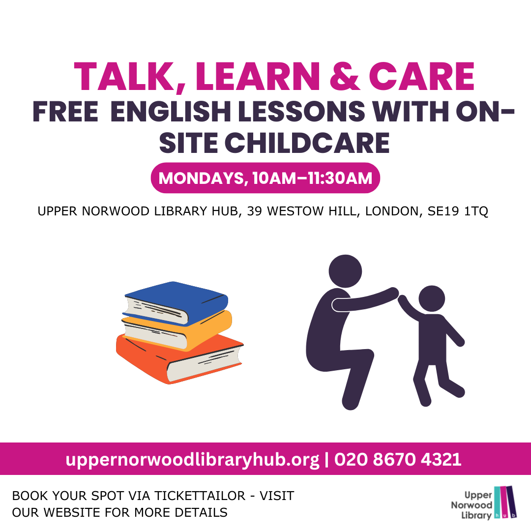 Talk Learn &amp; Care - Free English Lessons with on-site childcare, Mondays 10-11:30am