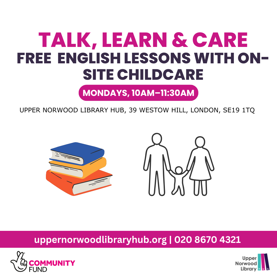 Talk Learn &amp; Care - Free English Lessons with on-site childcare, Mondays 10-11:30am