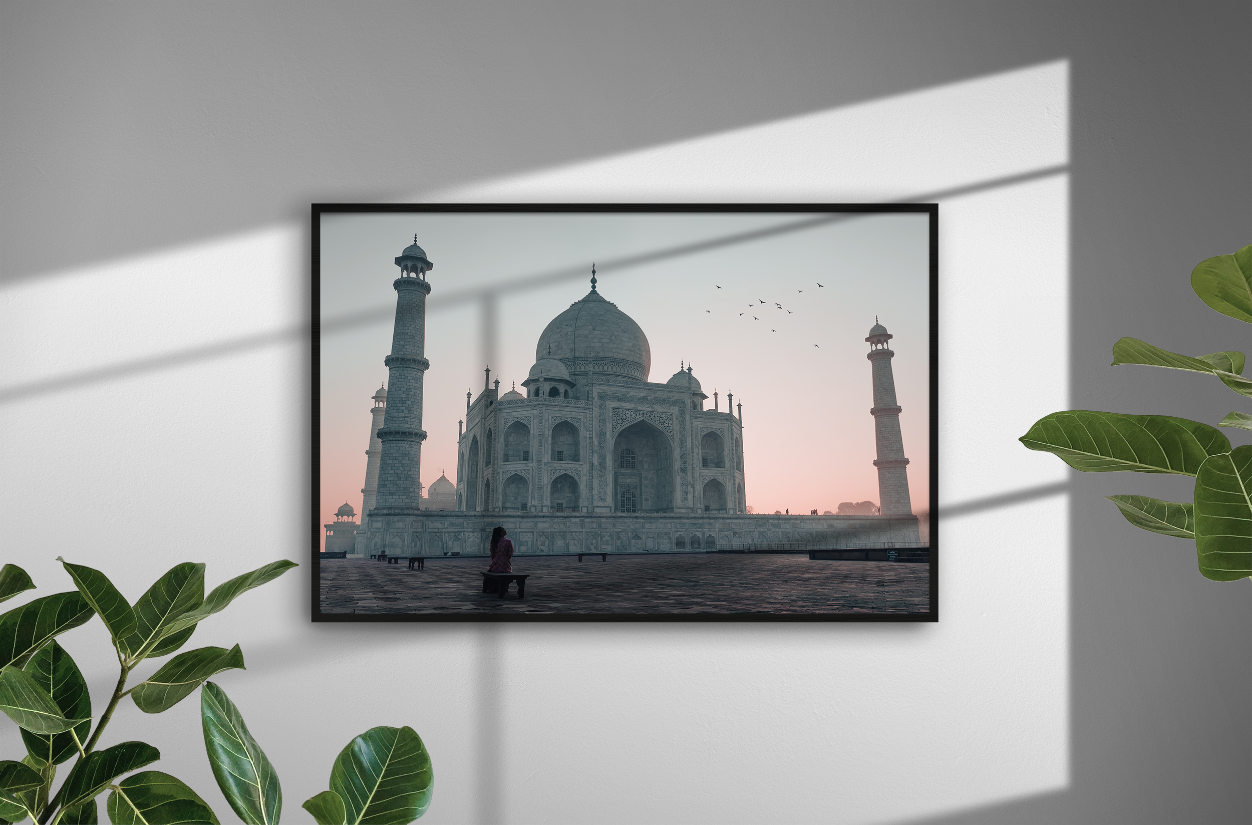 taj mahal sunrise fine art travel photography framed print 