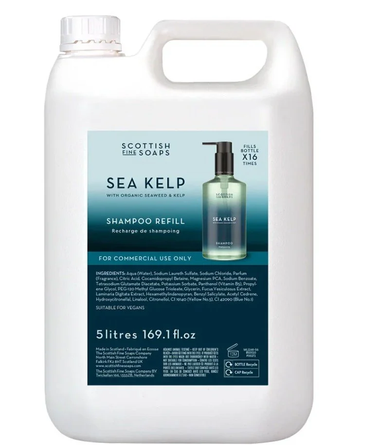 5 Ltr Sea kelp Shampoo Gel Scottish Fine Soaps