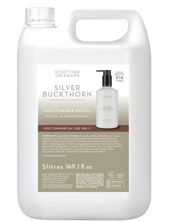 5 Ltr Silver Buckthorne Moisturiser Scottish Fine Soaps