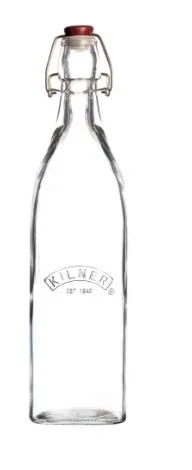 1 LITRE SQUARE KILNER CLIP TOP BOTTLE