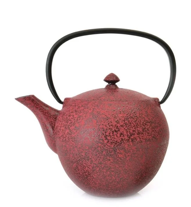 10.5oz RED CAST IRON TEAPOT