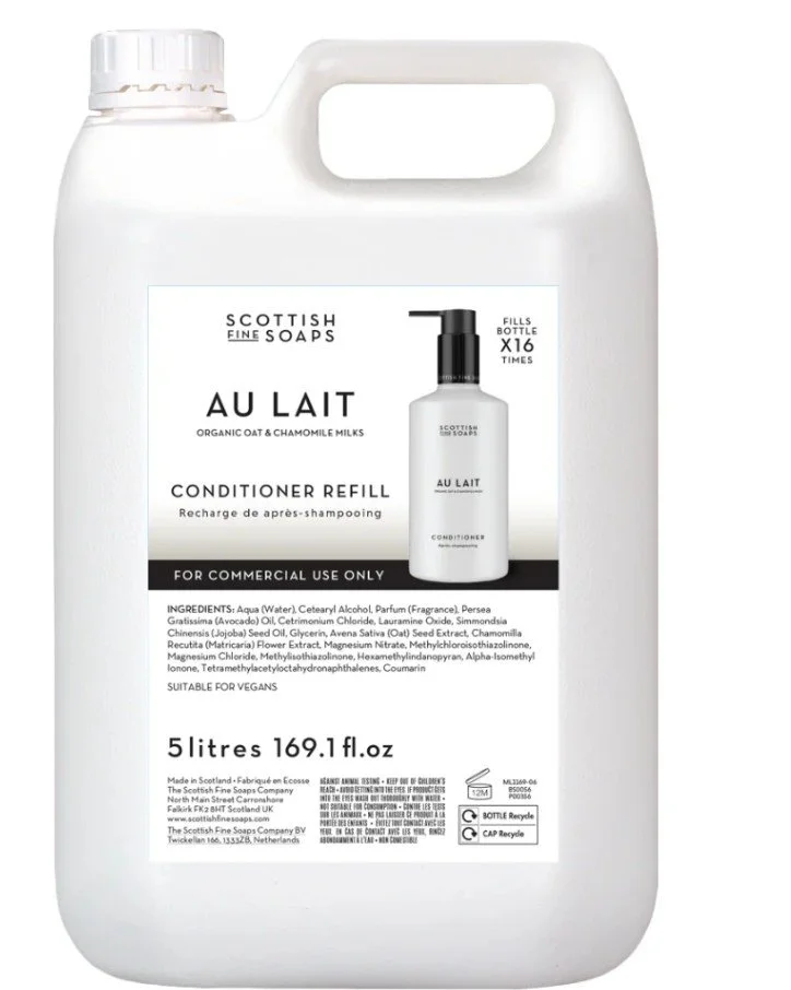 5 Ltr Au Lait Hair Conditioner Scottish Fine Soaps With Pump