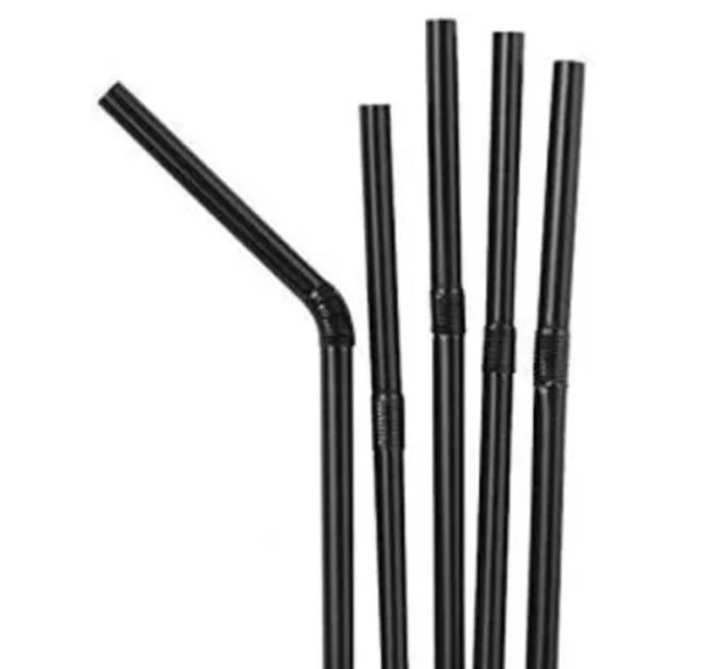 5.5' BIODEGRADABLE BLACK BENDY 6mm BORE (250)