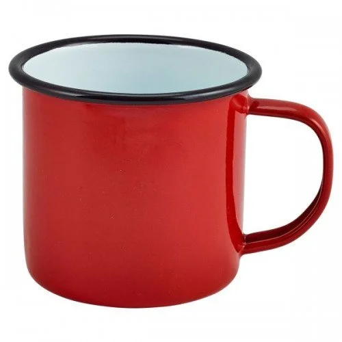 8CM ENAMEL MUG RED