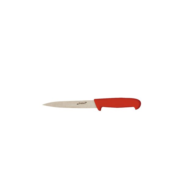 6' FLEXIBLE FILLETING KNIFE RED HANDLE