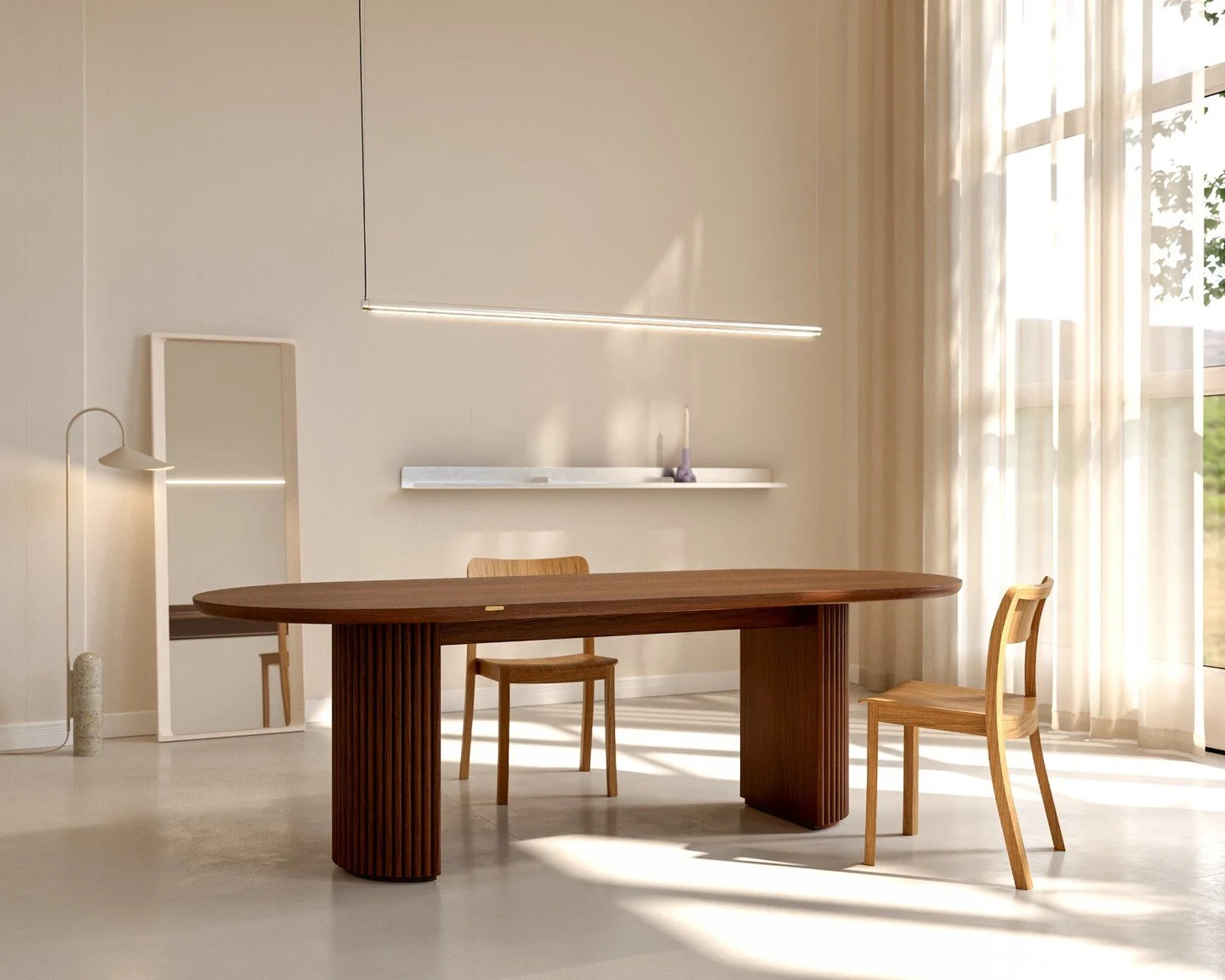 Esstisch Arto &ndash; erh&auml;ltlich in verschiedenen Farb- und Materialvarianten. Dargestellt ist die stilvolle Ausf&uuml;hrung in dunkler Eiche &ndash; ein echter Blickfang.