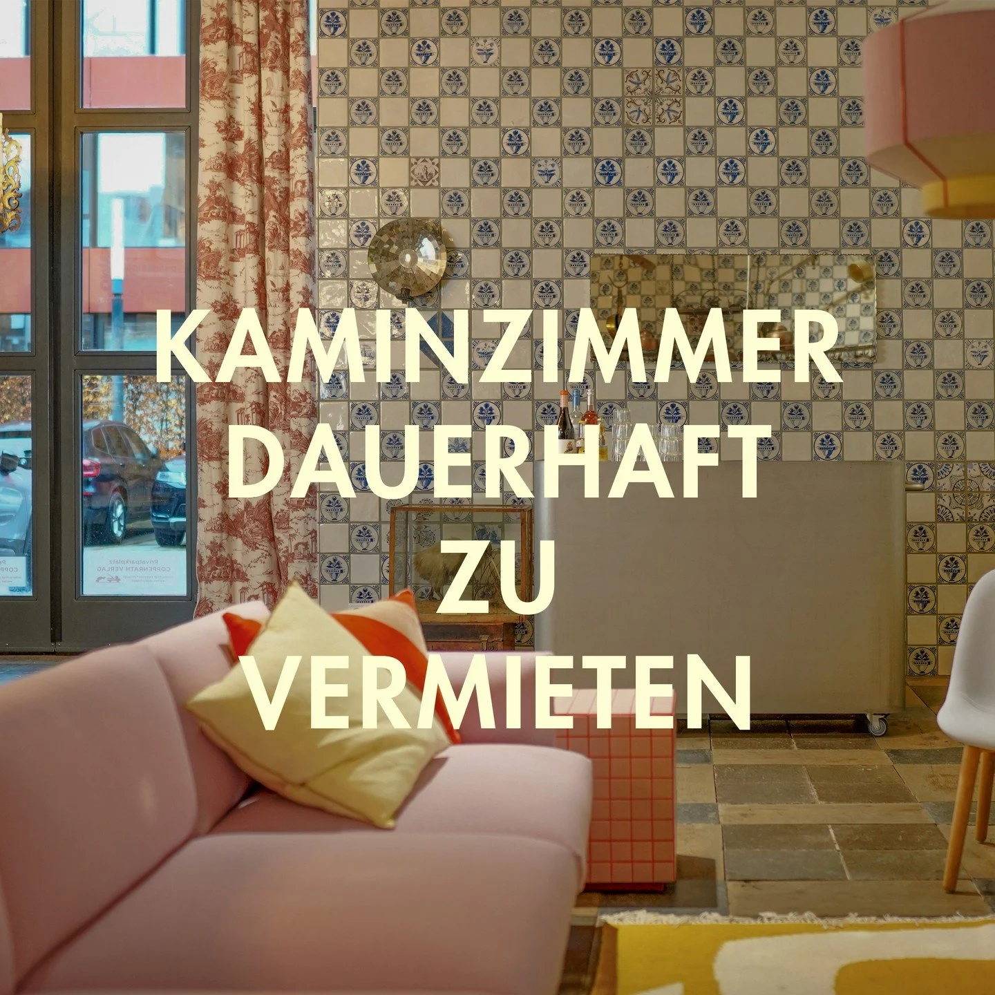 ZU VERMIETEN
Wir bieten das Kaminzimmer bei uns in der Alten Feuerwache zur dauerhaften Vermietung an. 
Egal, ob mit oder ohne M&ouml;bel.

Mietfl&auml;che: ca. 100 m&sup2; mit K&uuml;che und WC
m&ouml;gliche Nutzung:
- B&uuml;ro
- Ausstellung
- Atel