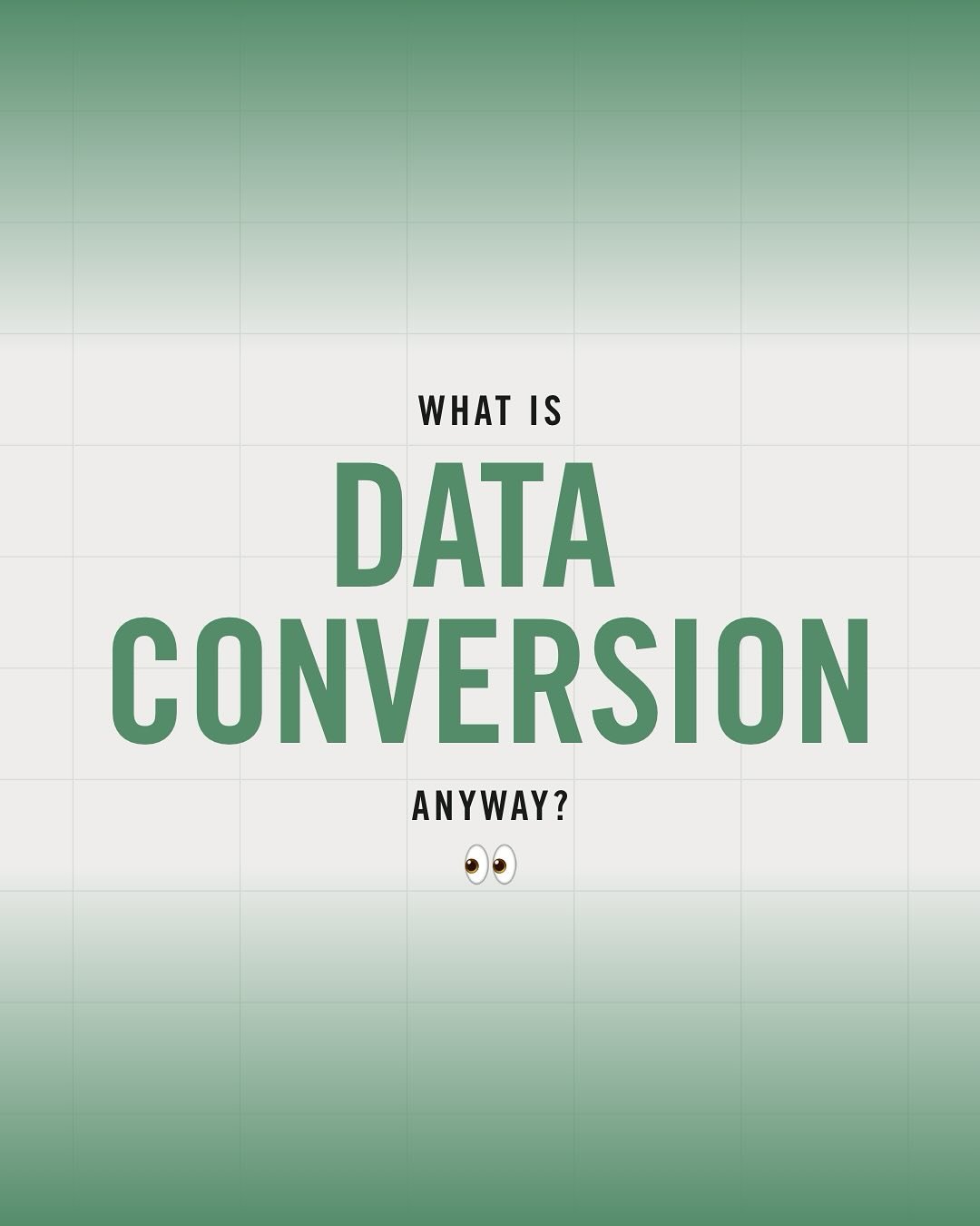 Data Conversion is one of our specialties π€ So, let’s break down what that even means! β¨
Got a data conversion story? Drop it below! Need help with data conversion? Slide into our DMs π