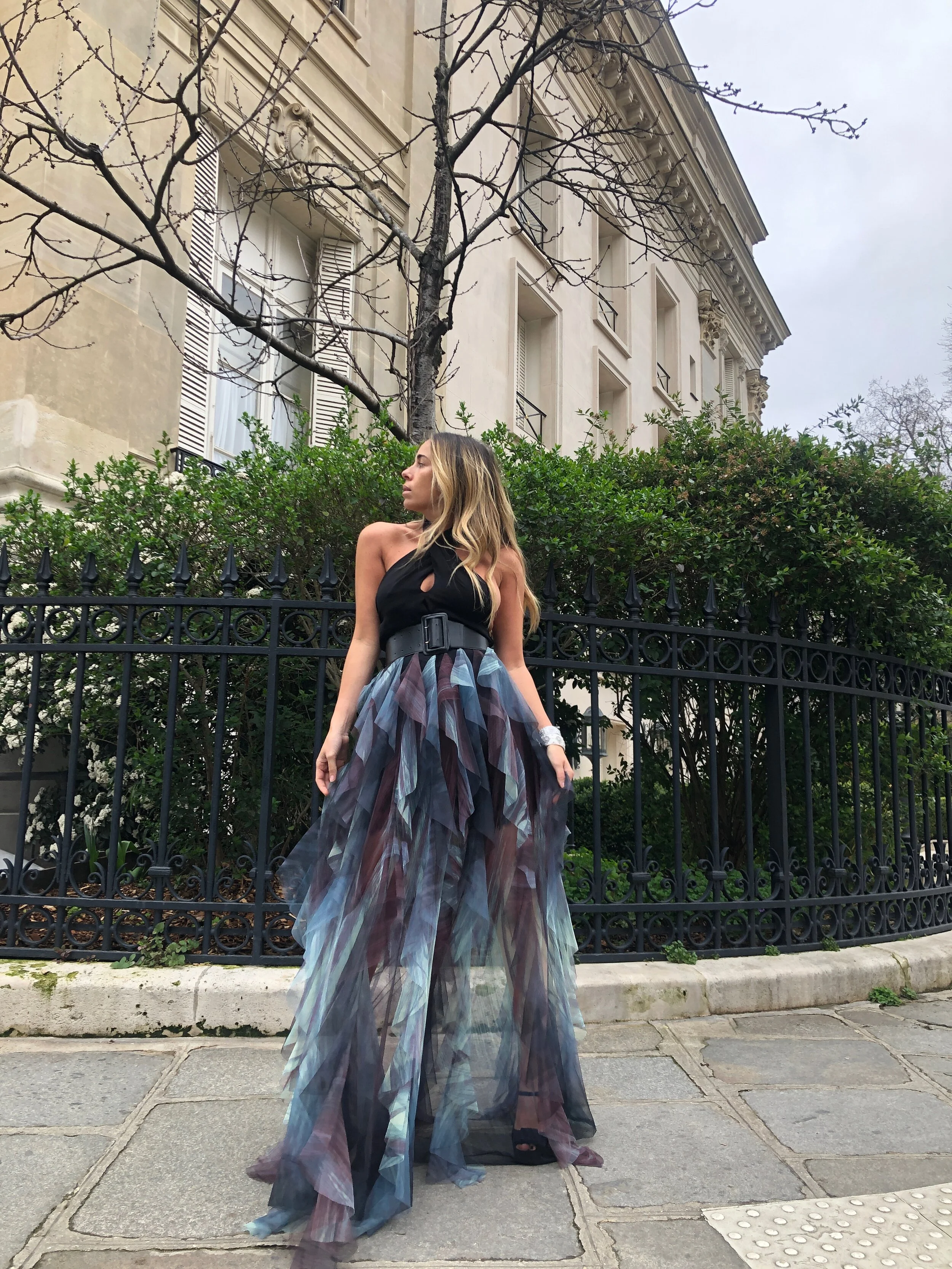JUPE BLUE ELIE SAAB