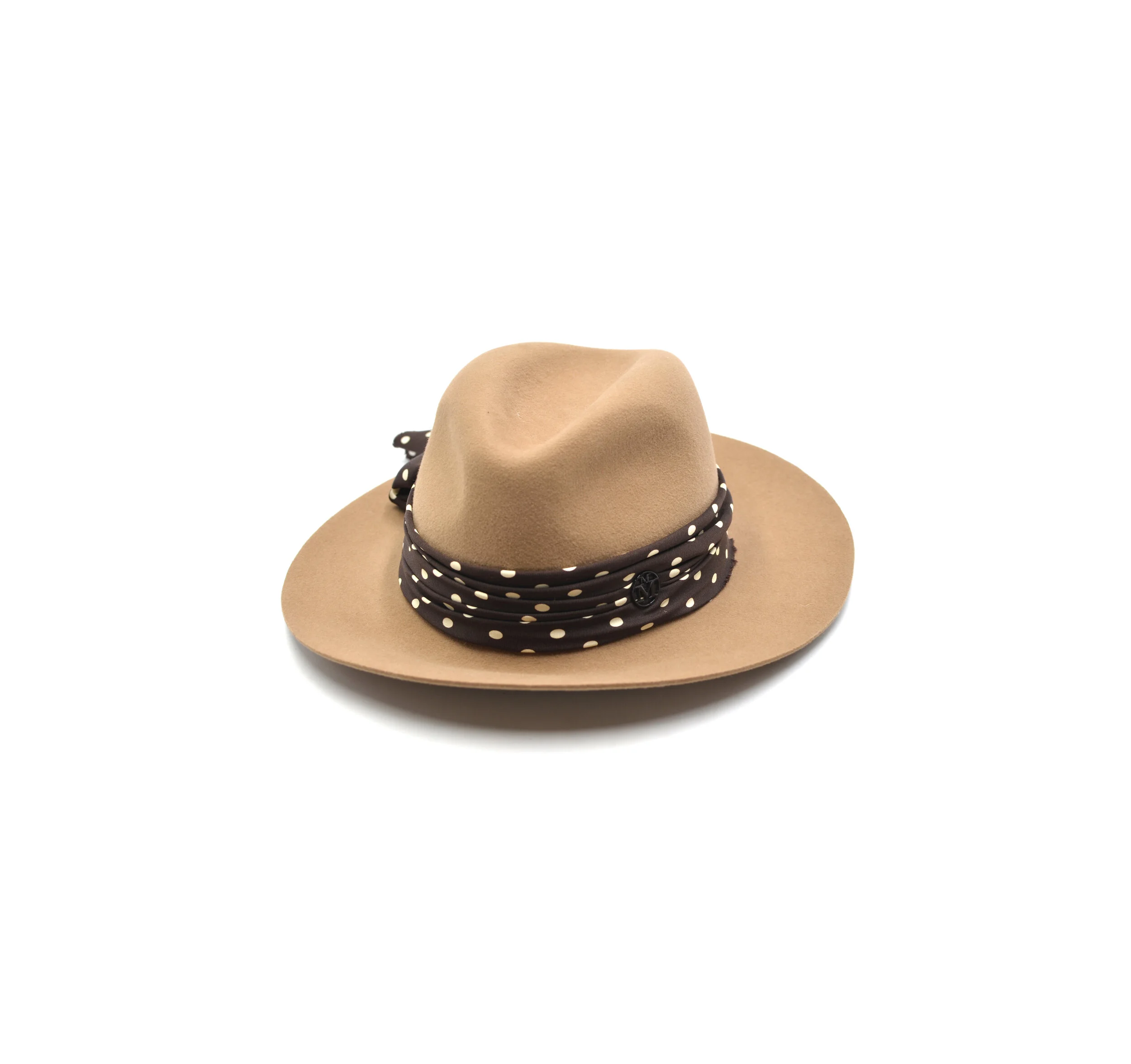 CHAPEAU BEIGE POIS MAISON MICHEL