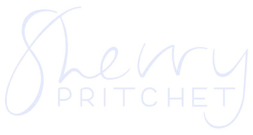 Sherry Pritchet freelance childrenswear designer logo in soft blue