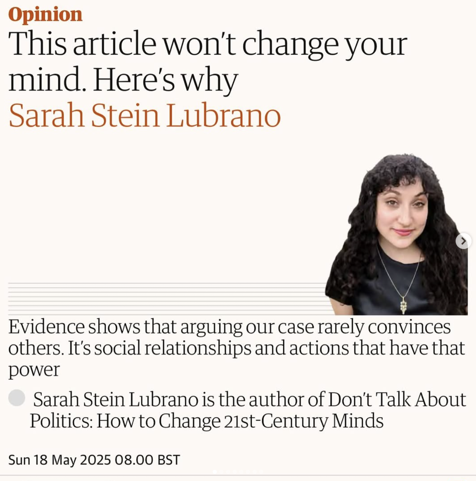 This article won’t change your mind. Here’s why.