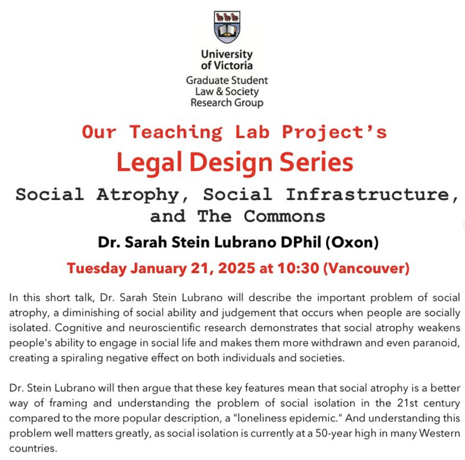 Social Atrophy, Social Infrastructure, and The Commons