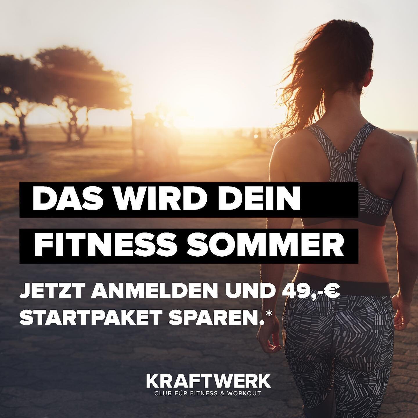 ☀️☀️☀️DAS WIRD DEIN FITNESS SOMMER ☀️☀️☀️

Werde jetzt Teil der KRAFTWERK COMMUNITY mit dem besten Startangebot im Sommer!

☀️0,-&euro; Startpaket statt 49,-&euro;
☀️29,99,-&euro; monatlich 
☀️Monatlich k&uuml;ndbar &amp; keine Vertragslaufzeit
☀️Leb