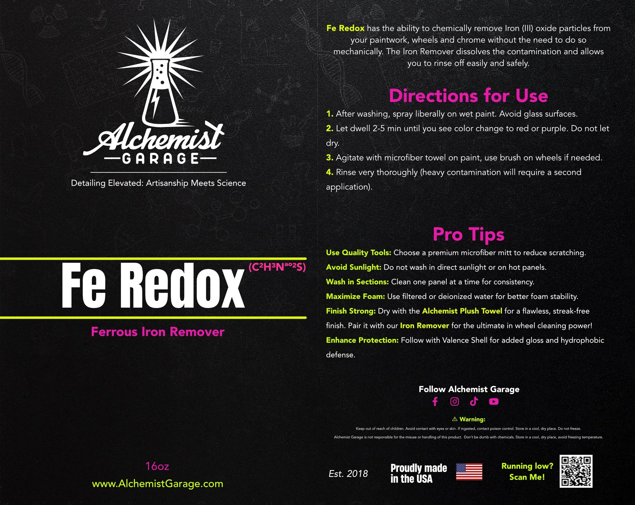 Alchemist Garage Ferrous Iron Remover Spray