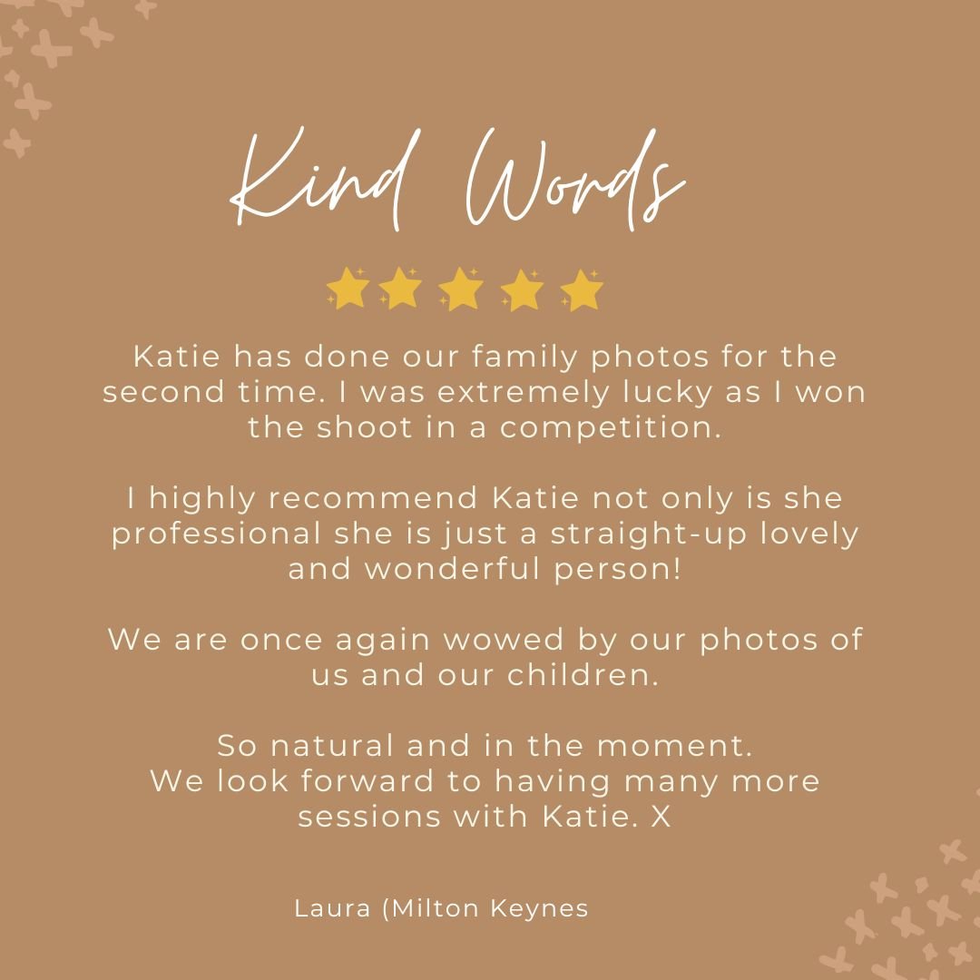 &quot;Katie has done our family photos for the second time. 

I was extremely lucky as I won the shoot in a competition.

I highly recommend Katie not only is she professional she is just a straight-up lovely and wonderful person!

We are once again 