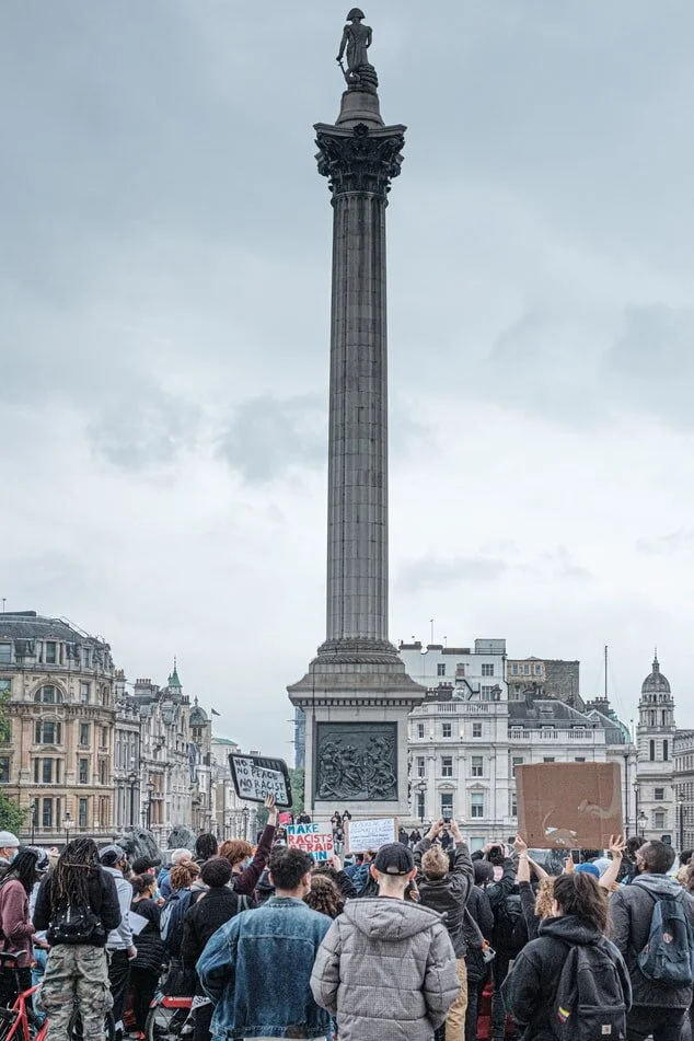 Black Lives Matter Peaceful Protest in Trafalgar Square, London, 2020. Image by Ehimetalor Akhere Unuabona, via Unsplash.