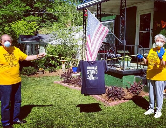 A couple of our supporters for @familylifehelps fundraiser!  Thank you.  If you want to support the food pantry fundraiser purchase your shirt at hapeville.bigcartel.com 100% of net proceeds will go directly to the pantry!  #foodislife #familylifehel