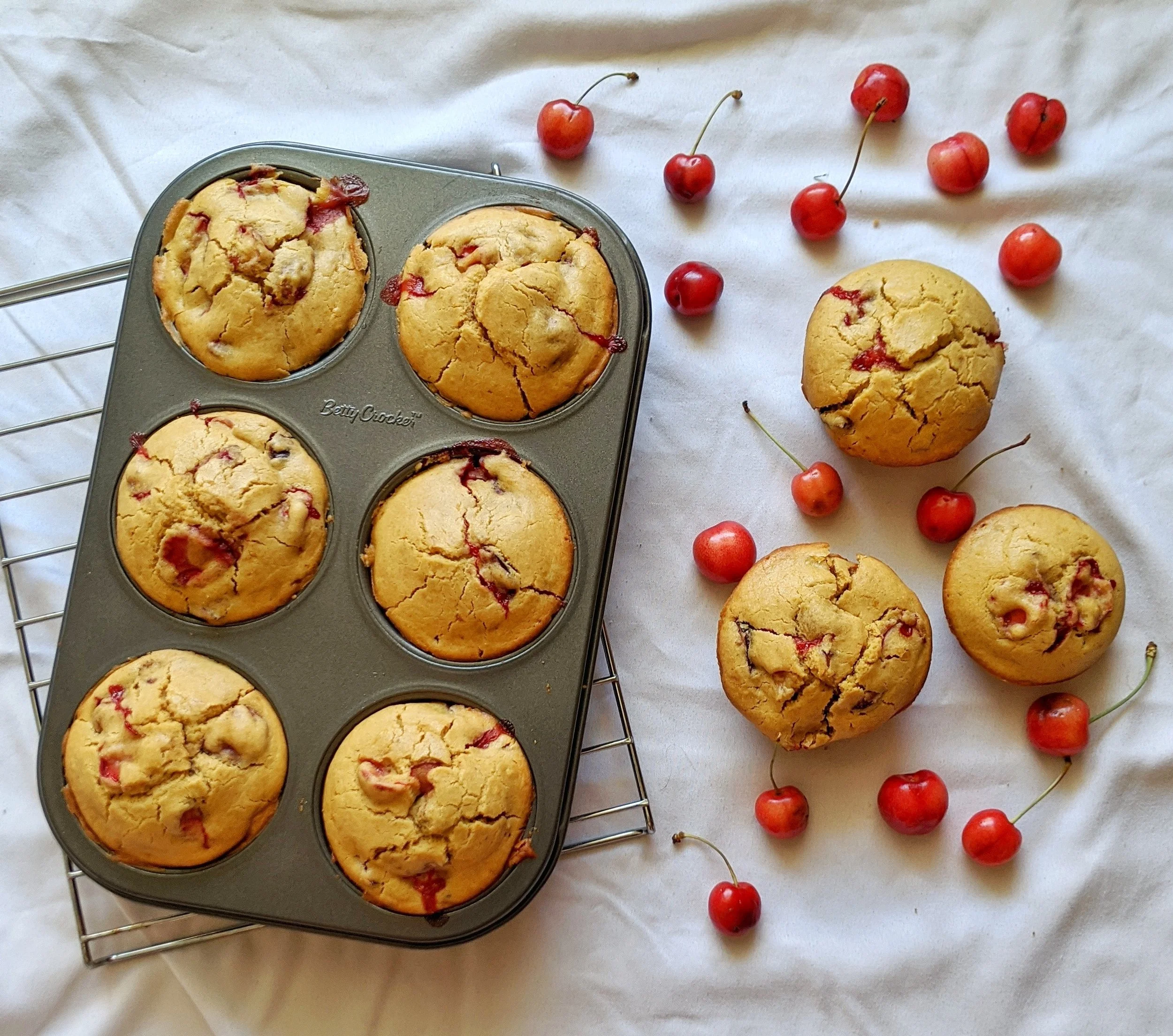 Strawberry and Cherry Muffins