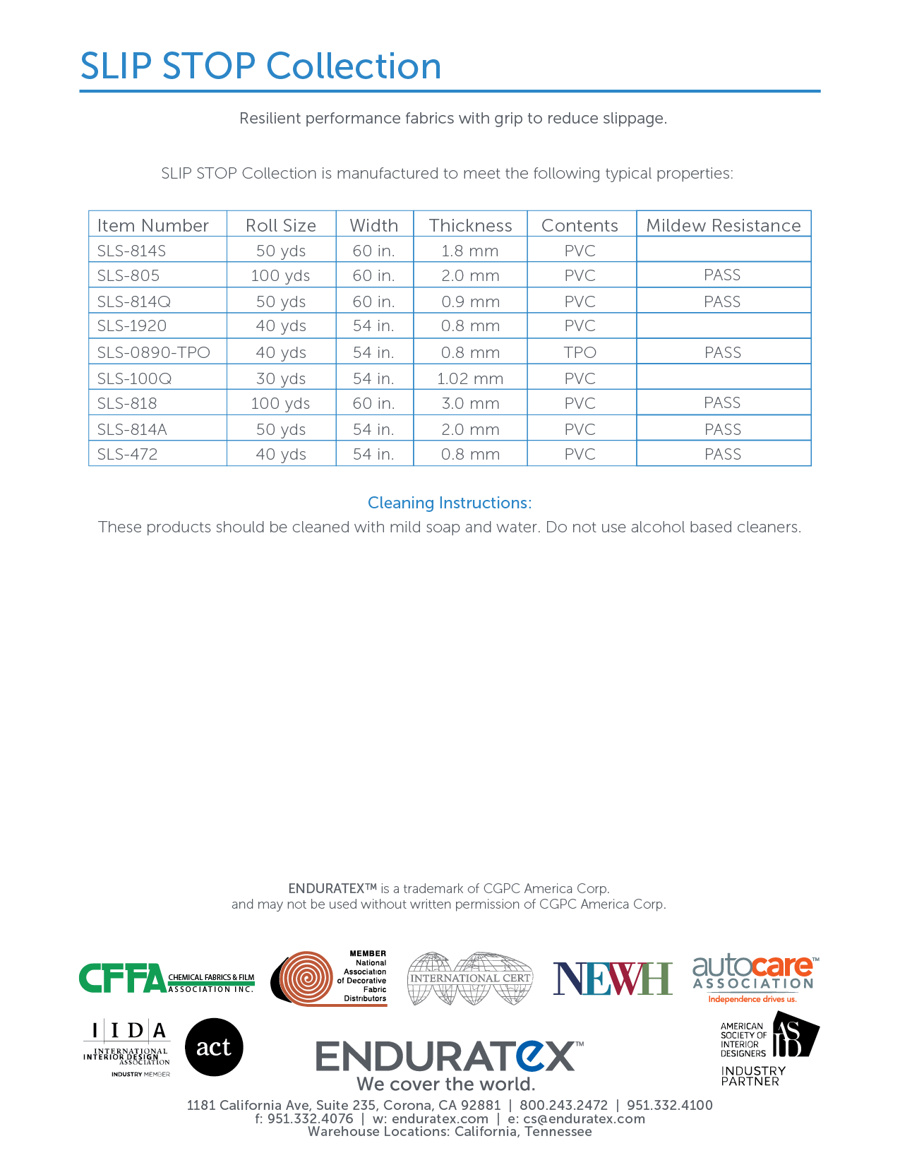 Spec Sheet: Slip-Stop