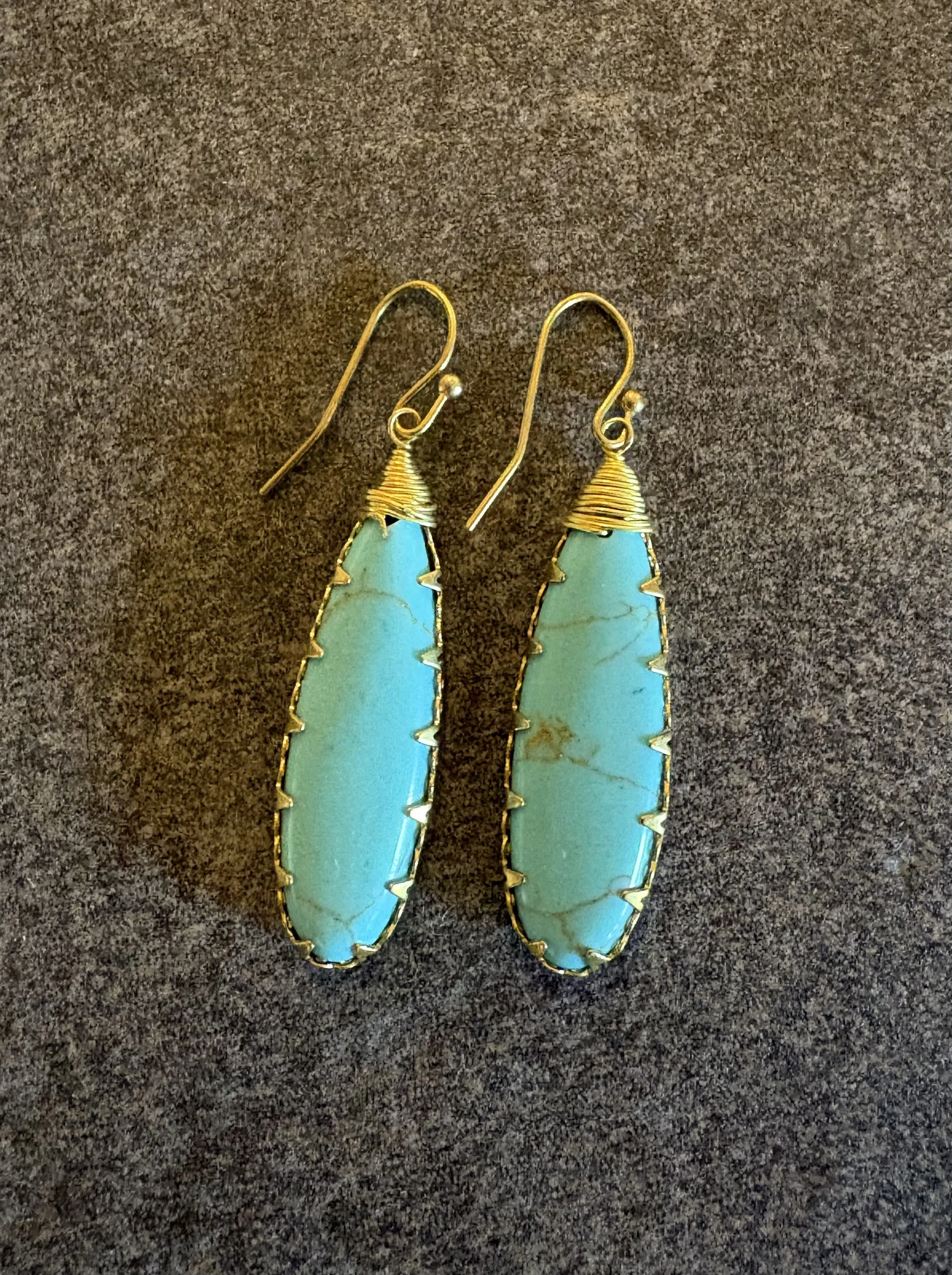 Turquoise Teardrop Earrings