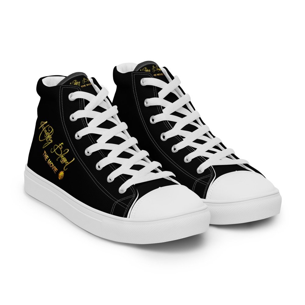 HBTM Men's high top canvas shoes Black — Hashtag Blessed the Movie