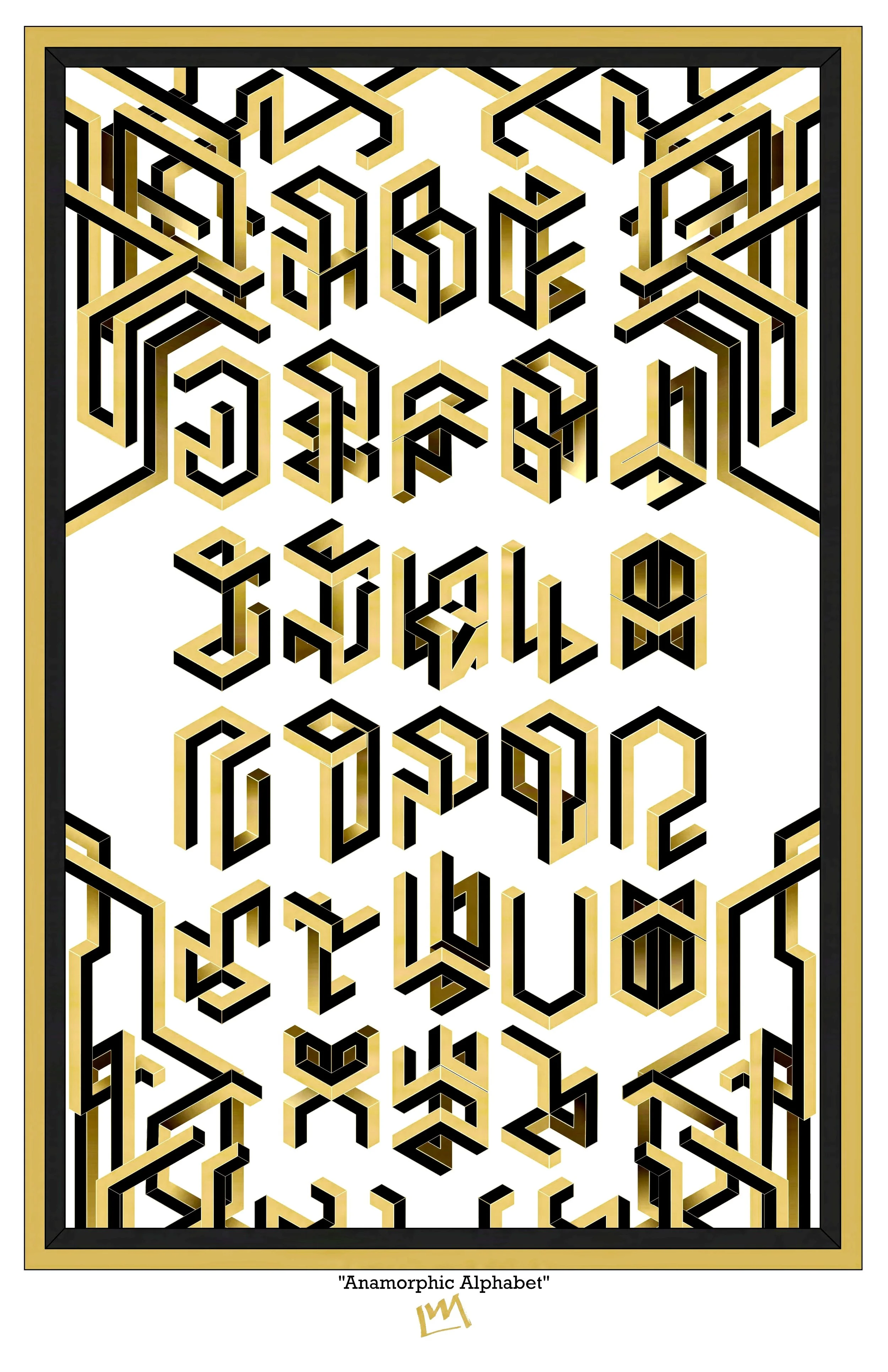 Anamorphic Alphabet — Lourans Mikhail’s Art