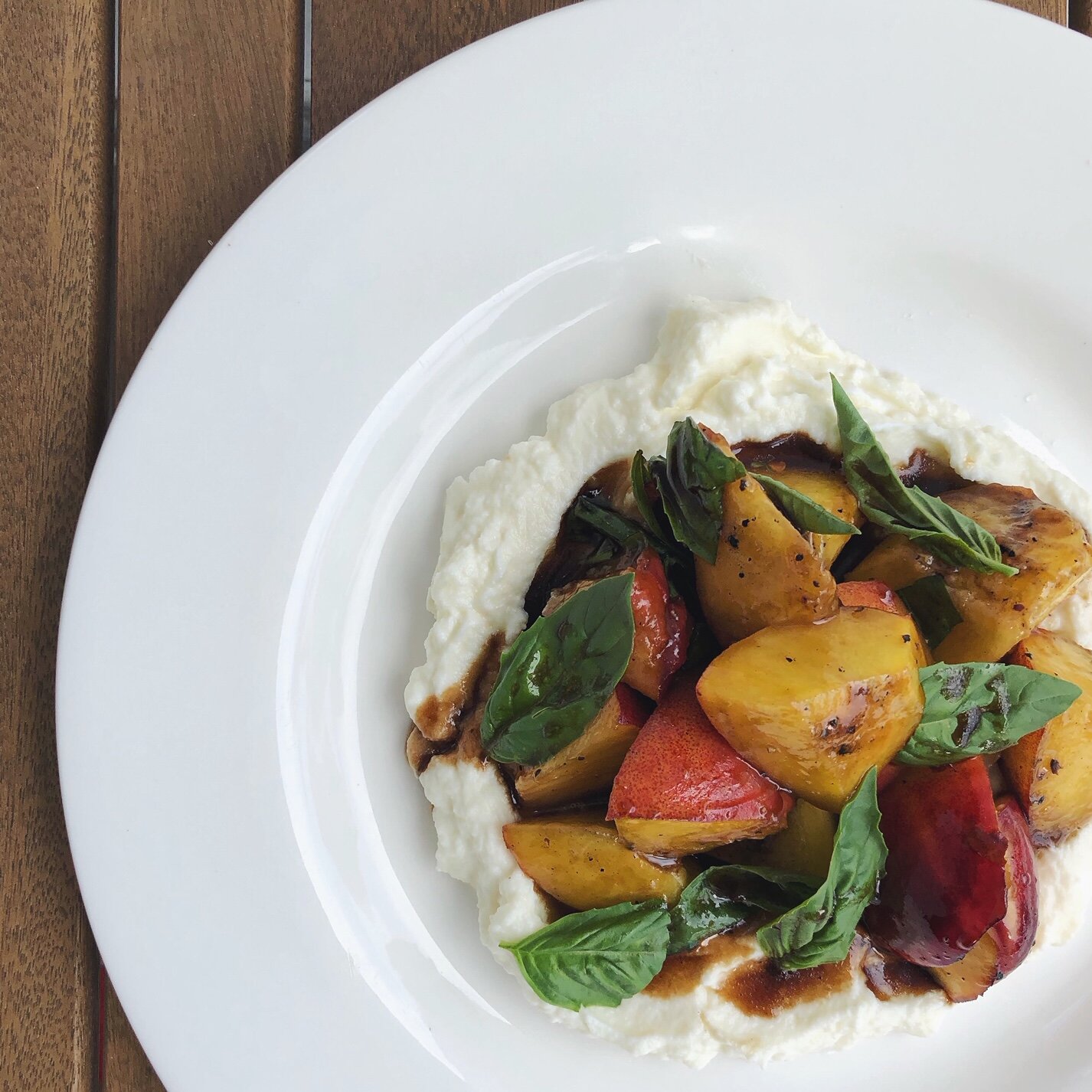 End of Summer Peach and Ricotta Salad
