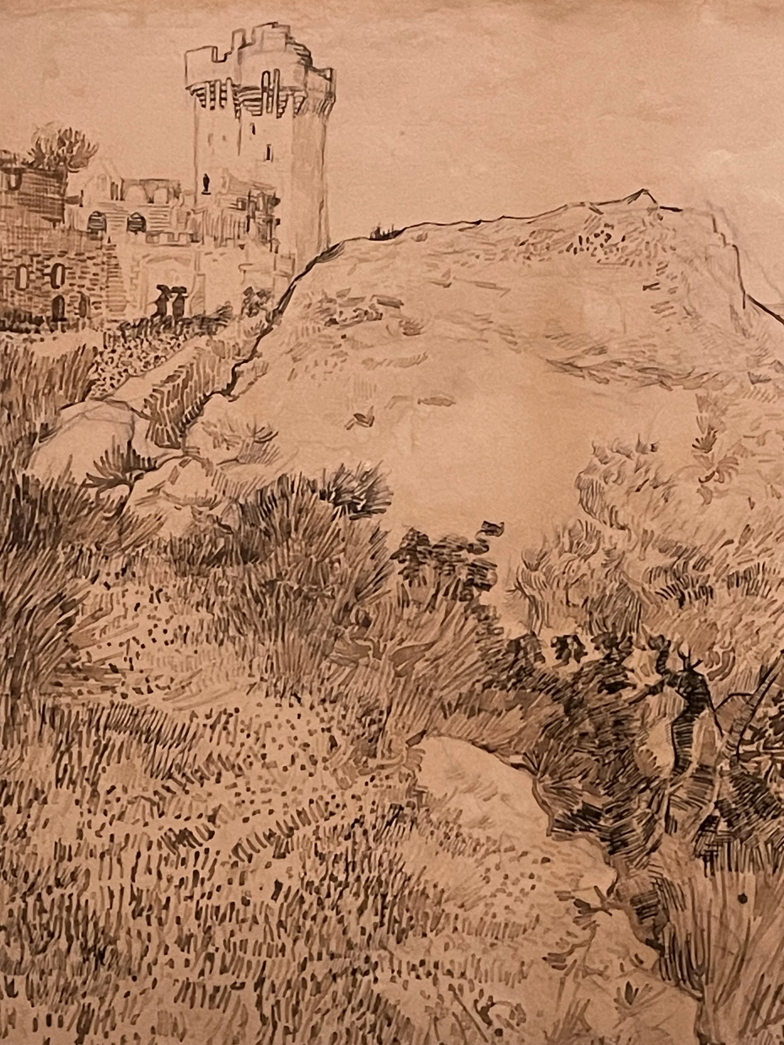 Detail of Hill with the Ruins of Montmajour, 1888