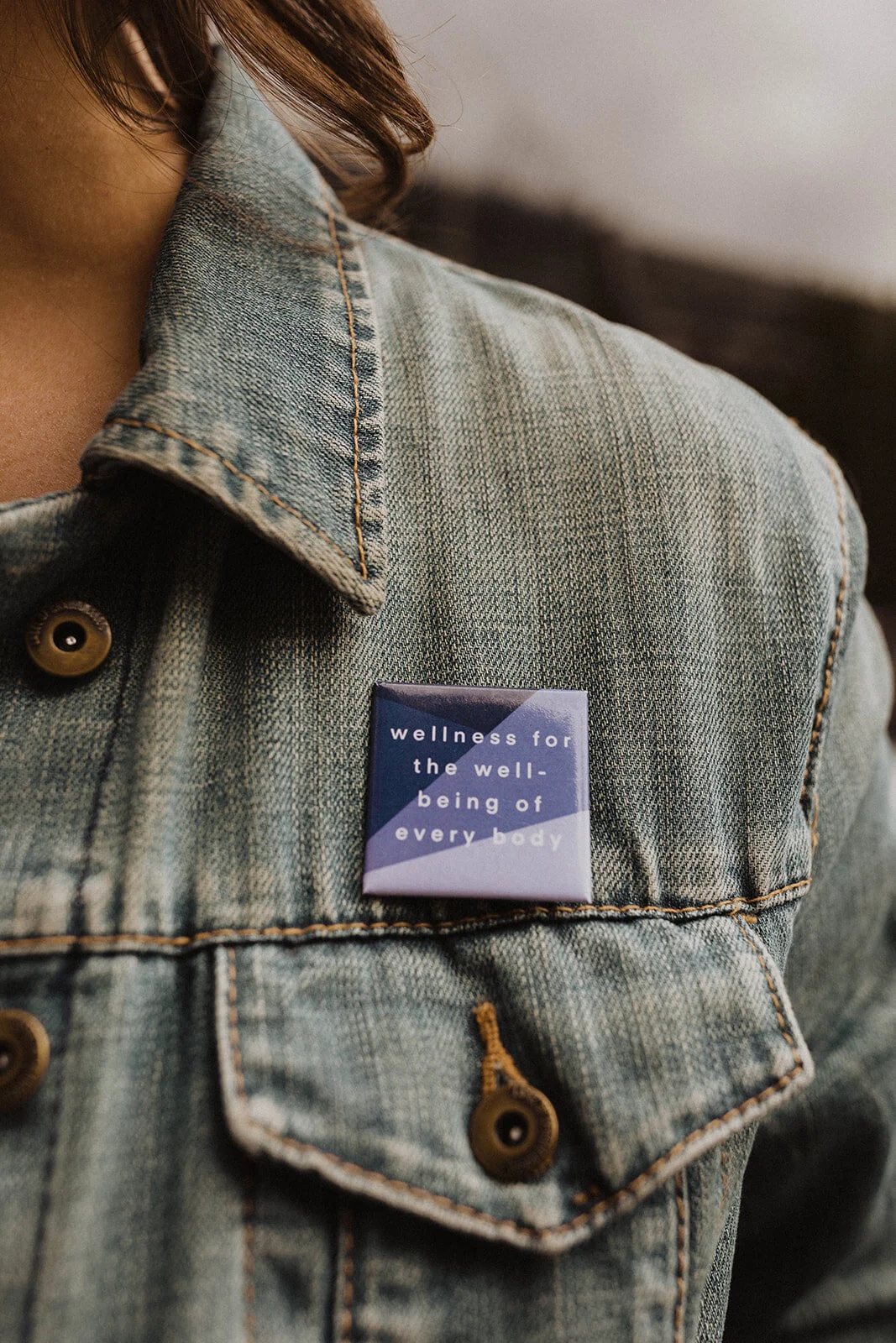 Wellness For The Well-Being of Every Body button by Maven Made