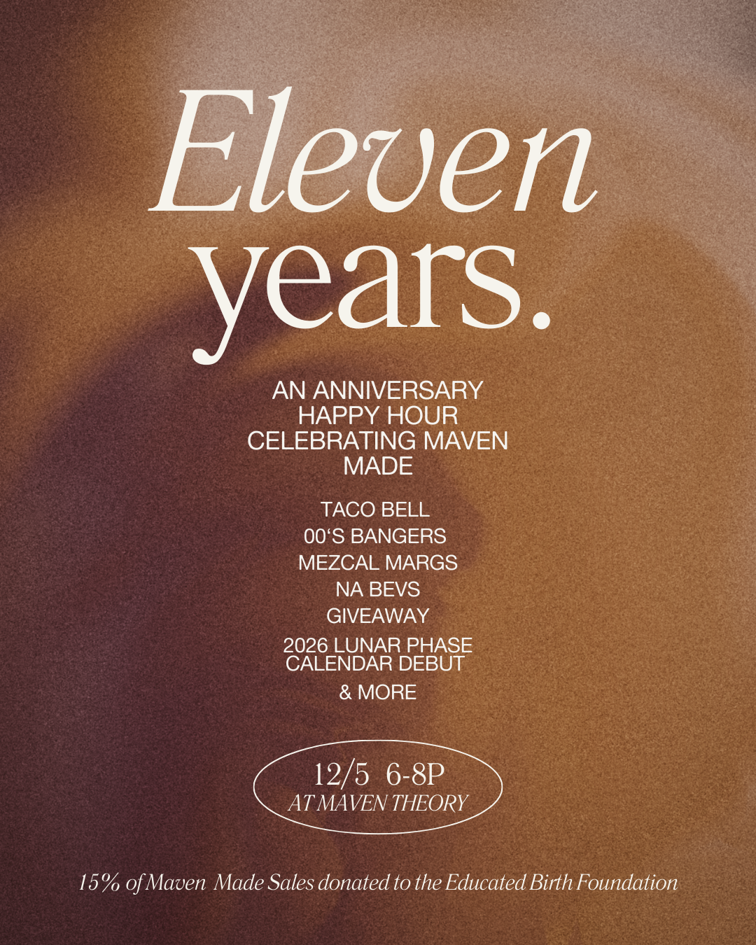 12/5 Maven Made Anniversary Happy Hour